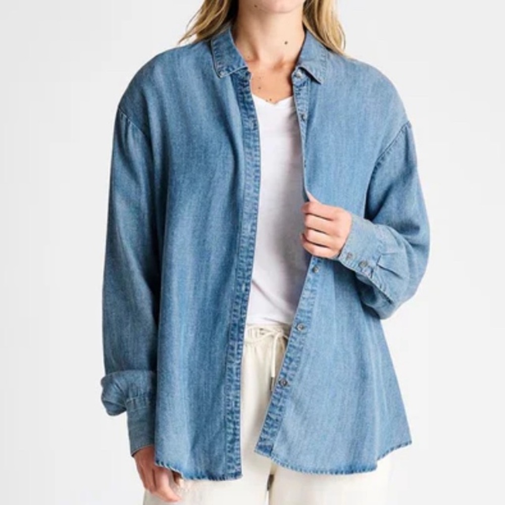 NWT Splendid Avril Indigo Button Down Shirt